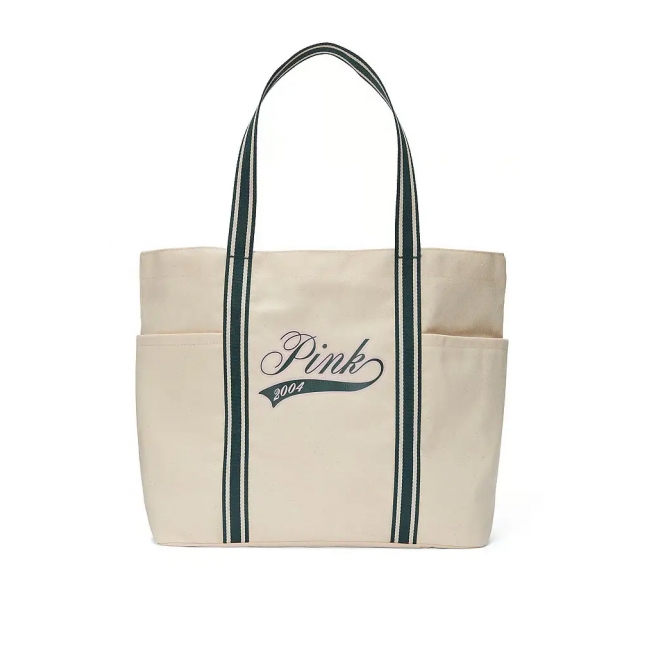 Сумка пляжна Victoria’s Secret Canvas Tote Bag, Бежева