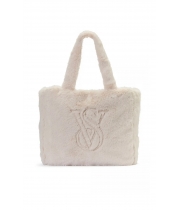 Сумка зі штучного хутра Victoria’s Secret Victoria’s Secret Faux-Fur Tote, Кремова