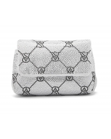 Сумка кросбоді Victoria’s Secret Mini Crossbody Bag, Срібляста з камінцями