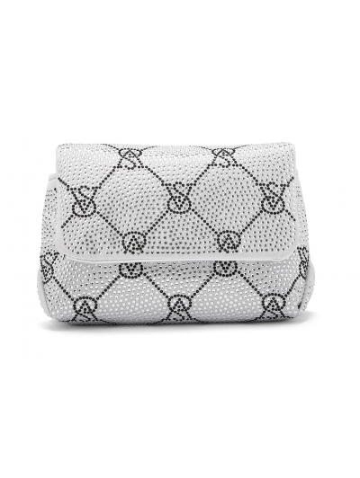 Сумка кросбоді Victoria’s Secret Mini Crossbody Bag, Срібляста з камінцями
