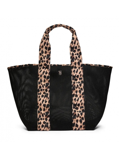 Сумка пляжна Victoria’s Secret Mesh Tote Bag, Леопардова