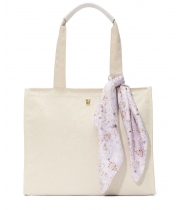 Сумка пляжна Victoria’s Secret Floral Embossed Bag, Молочного кольору
