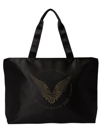 Сумка Victoria’s Secret Fashion Show Tote Bag, Чорна з лого VS