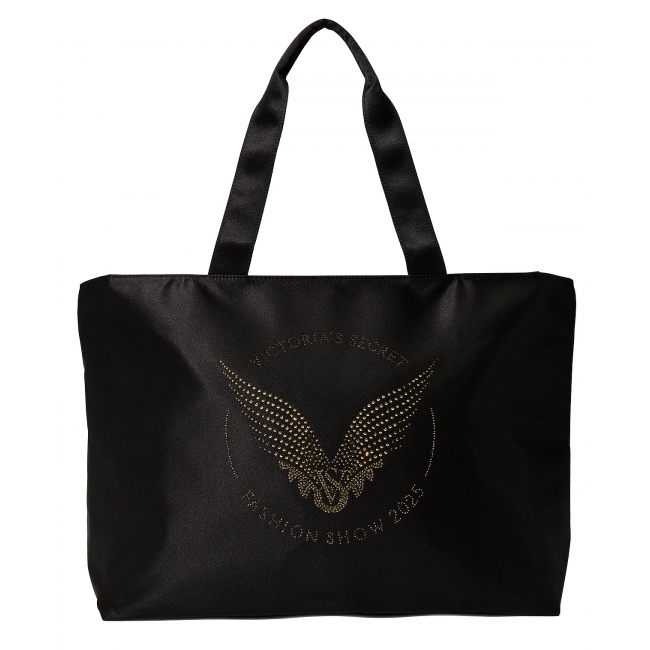Сумка Victoria’s Secret Fashion Show Tote Bag, Чорна з лого VS