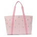 Сумка пляжна Victoria’s Secret Pink Stripes Tote Bag, Рожева смужка з лого VS