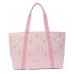 Сумка пляжна Victoria’s Secret Pink Stripes Tote Bag, Рожева смужка з лого VS