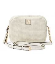 Сумка Victoria Secret The Victoria Top-Zip Crossbody, Coconat Woven