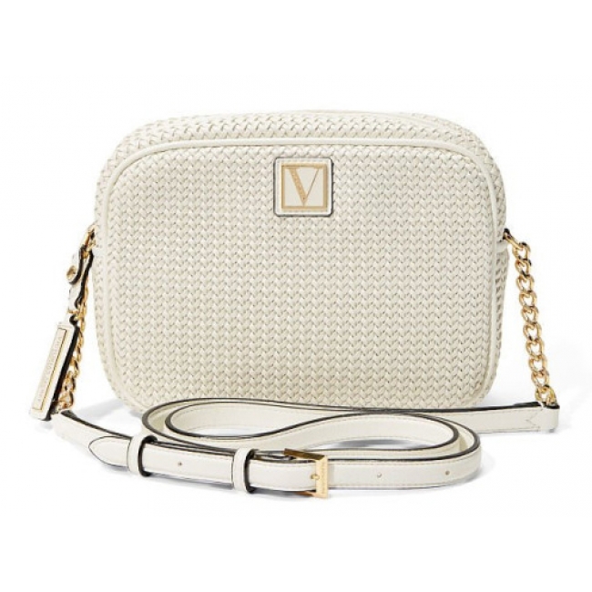 Сумка Victoria Secret The Victoria Top-Zip Crossbody, Coconat Woven