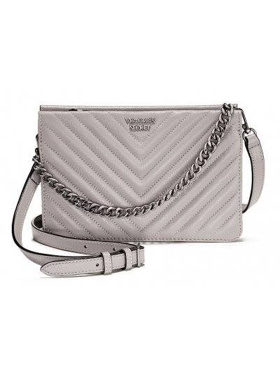 Сумка Кросбоді Victoria's Secret Pebbled V-Quilt Crossbody, Grey