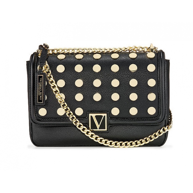 Сумочка кросбоді Victoria's Secret The Victoria Medium Shoulder Dots Bag, Black