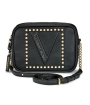 Сумочка Victoria's Secret The Victoria Top-Zip Crossbody, Black Dots