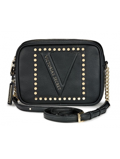 Сумочка Victoria's Secret The Victoria Top-Zip Crossbody, Black Dots
