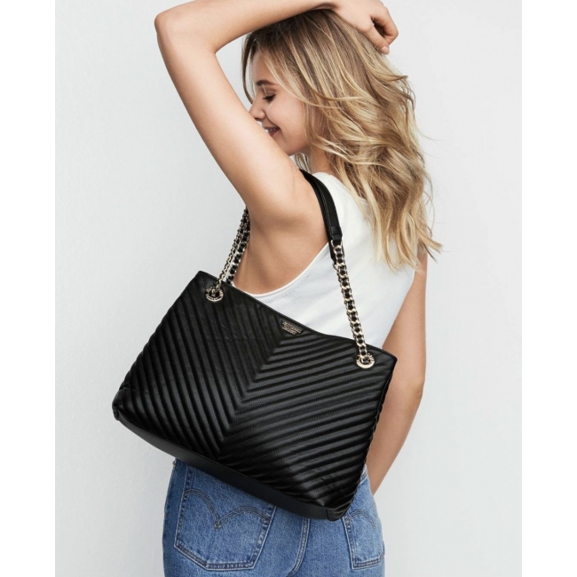 Сумка Victoria Secret The Victoria Shoulder Tote Bag, Чорна