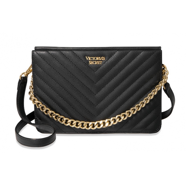 Сумка Кросбоді Victoria's Secret Pebbled V-Quilt Crossbody, Black