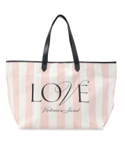 Сумка з рожевими смужками Victoria's Secret Stripe Tote