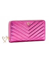 Гаманець Victoria's Secret V-Quilt Metallic Crackle Zip Wallet