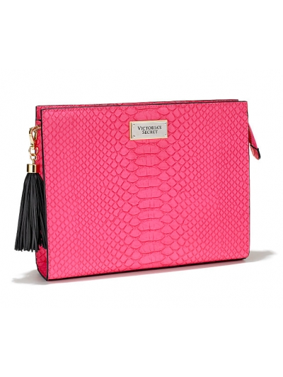 Клатч Victoria's Secret Oversized Clutch. Bright Pink Python