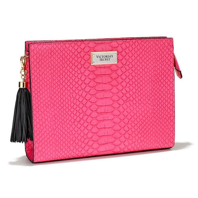 Клатч Victoria's Secret Oversized Clutch. Bright Pink Python
