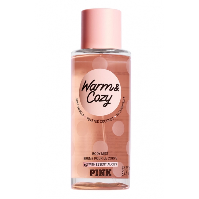 Спрей Victoria's Secret PINK Warm & Cozy Body Mist, 250 ml ноти ванілі та маракуї