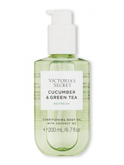 Олія Для Тіла Victoria's Secret Cucumber & Green Tea Natural Beauty Conditioning Body Oil , 200 ml 
