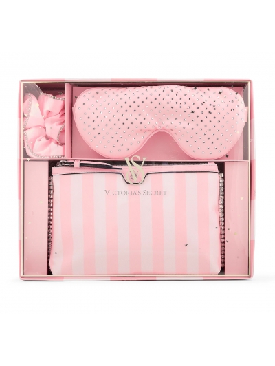 Подарунковий набір Victoria's Secret Travel Kit Gift Set, Рожева смужка