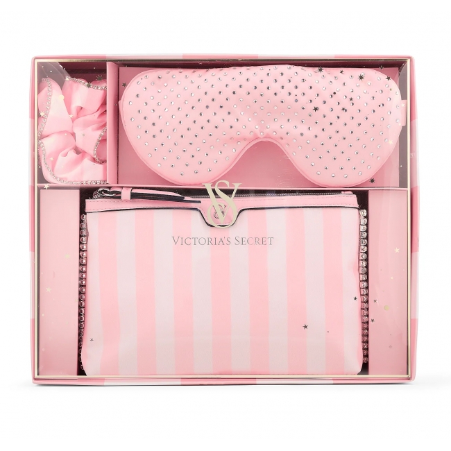 Подарунковий набір Victoria's Secret Travel Kit Gift Set, Рожева смужка
