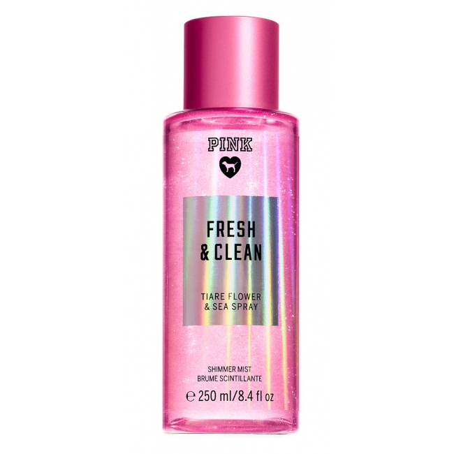 Спрей з блискітками Victoria's Secret Pink Fresh & Clean Shimmer Body Mist