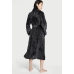 Халат Victoria's Secret Plush Long Robe, Black Leopard