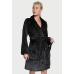 Халат Вікторія Сикрет Plush Short Cozy Robe, Black Leopard