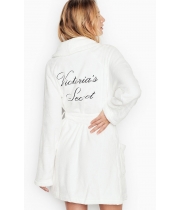 Халат Victoria's Secret Plush Short Cozy Robe, White