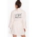 Халат Victoria's Secret Plush Short Cozy Robe, Pink Stripe