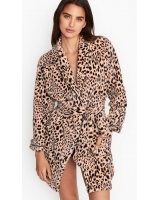 Халат Вікторія Сикрет Plush Short Cozy Robe, Leopard