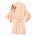 Халат-кімоно Victoria's Secret Flounce Satin Kimono, Beige with Rhinestones