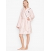 Халат Victoria's Secret Hooded Short Cozy Robe, Pink Stripe