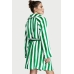 Халат Victoria's Secret Plush Short Cozy Robe, Green Stripe