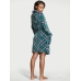Халат Victoria's Secret Plush Short Cozy Robe, Green Plaid