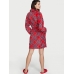 Халат Victoria's Secret Plush Short Cozy Robe, Lipstick Plaid