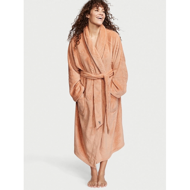 Халат Victoria's Secret Plush Long Robe, Nude VS