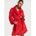 Халат Victoria's Secret Plush Short Cozy Robe, Red VS