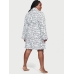 Халат Victoria's Secret Plush Short Cozy Robe, Білий з серцями