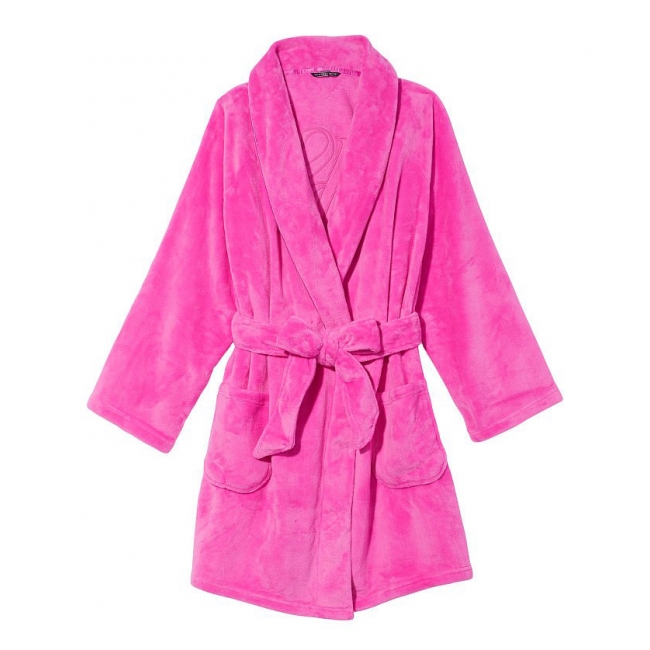 Халат Victoria's Secret Plush Short Cozy Robe, Summer Pink