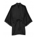 Халат Victoria's Secret Lace Inset Robe, Чорний з мереживом
