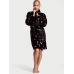 Халат Victoria’s Secret Plush Short Cozy Robe, Black Hearts