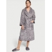 Халат Victoria’s Secret Plush Long Robe, Grey Leopard