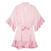 Халат-кімоно Victoria's Secret Flounce Satin Robe, рожева смужка