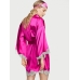 Подарунковий набір 4в1 з натурального шовку Victoria's Secret Very Sexy 4-Piece Silk Gift Set, Bright Magenta
