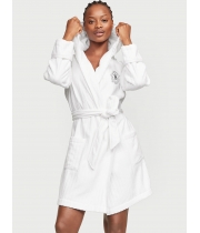 Халат Victoria’s Secret Terry Hooded Short Robe, Білий