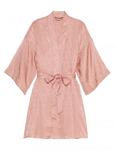 Халат Victoria's Secret Icon Satin Robe, Ніжно-рожевий