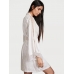 Халат з мереживними вставками Victoria's Secret Lace Inset Jacquard Robe, Білий