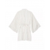 Халат з мереживними вставками Victoria's Secret Lace Inset Jacquard Robe, Білий